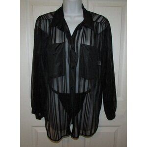 Black Sheer Nightshirt and Panty Set